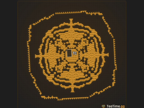 Foundation footprint of Terrace Colossus