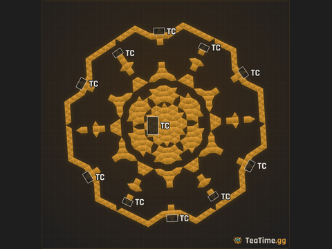 Foundation footprint of Octagon Rampart