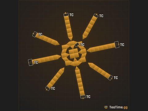 Foundation footprint of Radial Sunburst