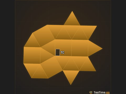 Foundation footprint of The Stepped Star