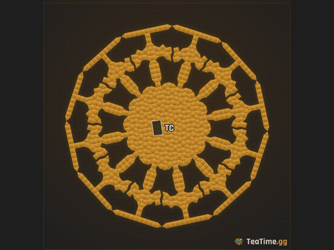 Foundation footprint of The Sundial