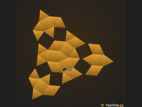 Foundation footprint of Tricorne Prow