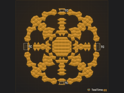 Foundation footprint of The Tooth Wheel
