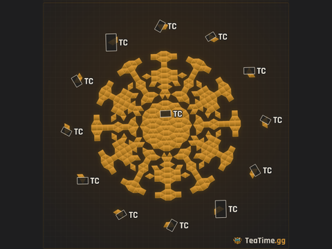 Foundation footprint of Grand Sunburst