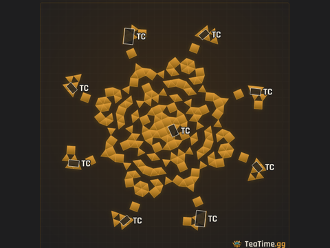 Foundation footprint of Reef Crab