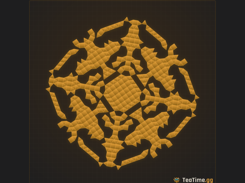 Foundation footprint of Siege Hexagon