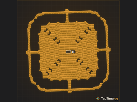 Foundation footprint of Diamond Ziggurat