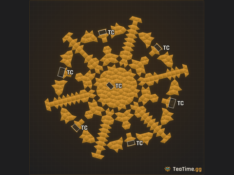 Foundation footprint of Ribbed Wreath