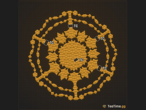 Foundation footprint of Layered Rosette