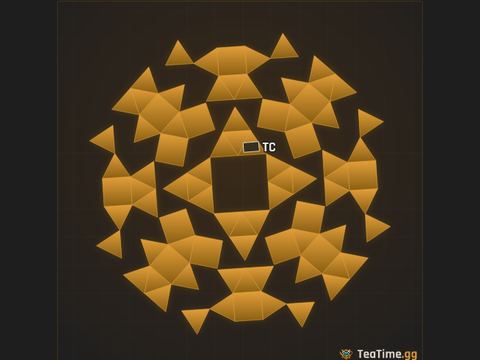 Foundation footprint of Crenel Labyrinth