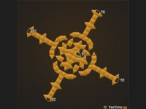 Foundation footprint of Crown Sentry