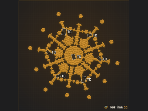 Foundation footprint of Zerg Sunburst