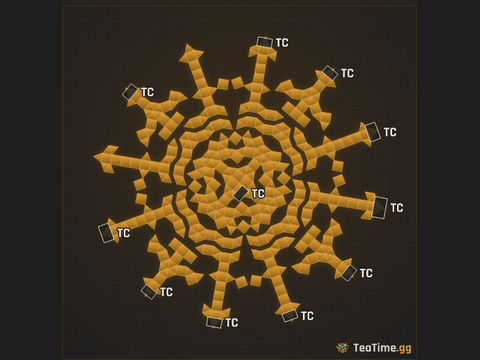 Foundation footprint of Radiant Rampart