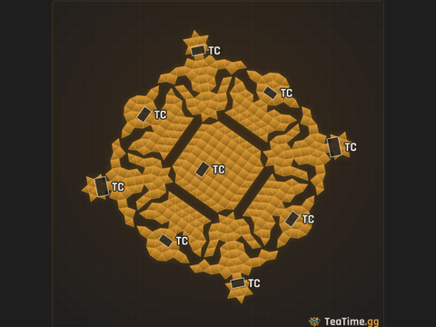 Foundation footprint of Checkerboard Anvil