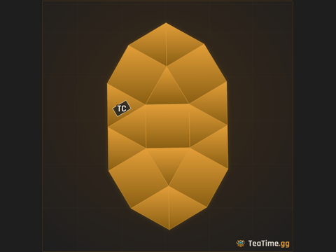 Foundation footprint of Slate Lozenge