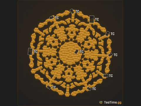 Foundation footprint of Buzzsaw Corona