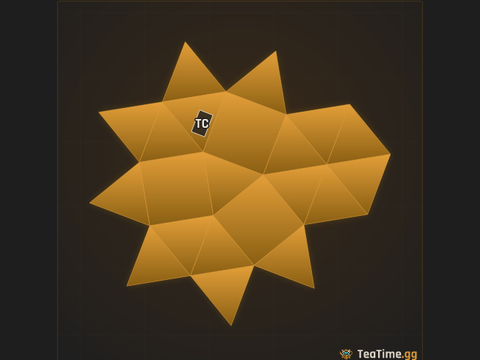 Foundation footprint of Pentagram Spire