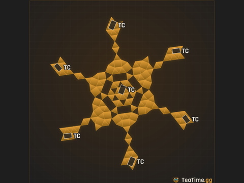 Foundation footprint of The Crane Circle