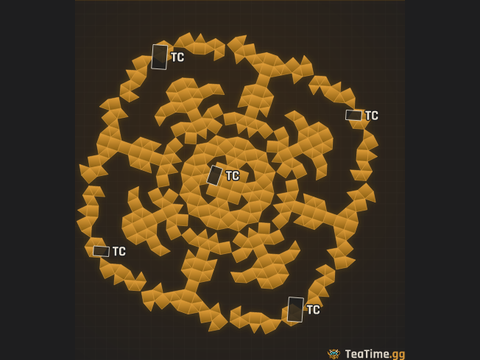 Foundation footprint of Cruciform Tier