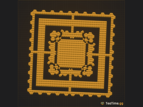 Foundation footprint of Square Basin