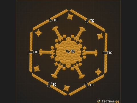Foundation footprint of Hex Palisade