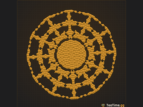 Foundation footprint of Cobble Mandala