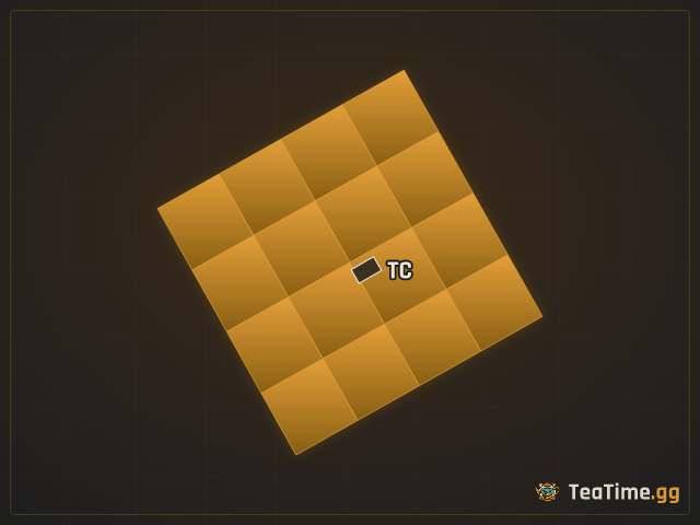 Foundation footprint of The Tin Tent