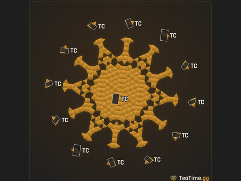 Foundation footprint of Tiered Diadem
