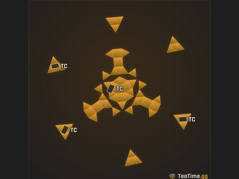 Foundation footprint of Picket Caltrop