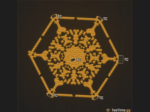 Foundation footprint of Warlord Terraces
