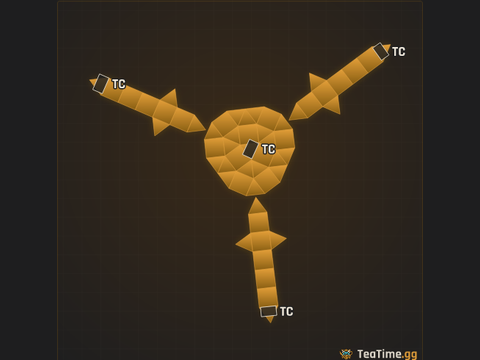 Foundation footprint of Cobble Drum