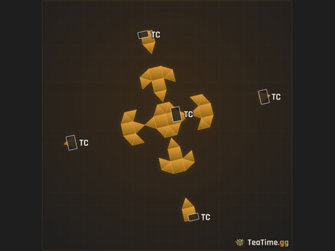 Foundation footprint of Smelter Cross