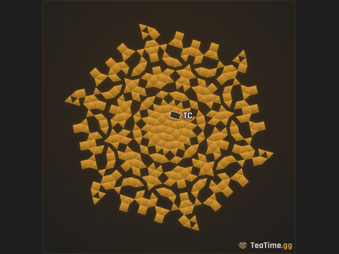 Foundation footprint of Piston Carousel