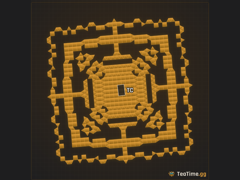Foundation footprint of Stepped Arena