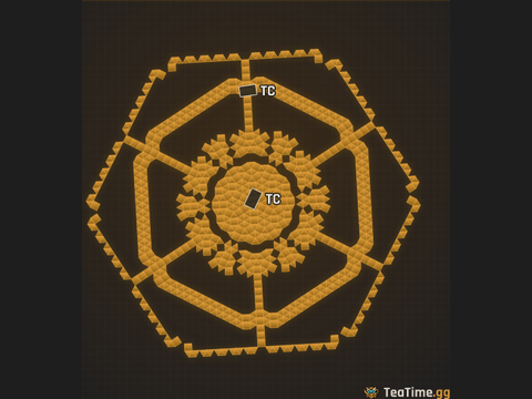Foundation footprint of Octagon Colosseum