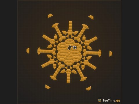 Foundation footprint of Lotus Colossus