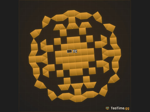 Foundation footprint of Notched Drum