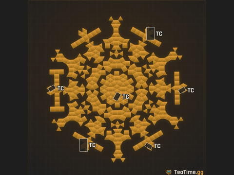 Foundation footprint of Titan Colosseum