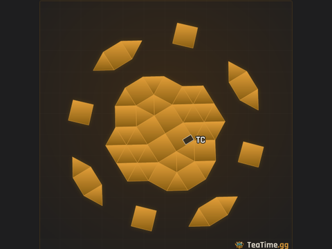 Foundation footprint of Barbed Star