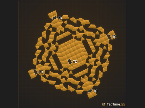 Foundation footprint of Shingle Wreath