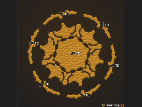 Foundation footprint of Imperial Palisade