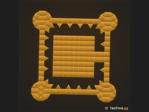 Foundation footprint of Flanged Quadrant