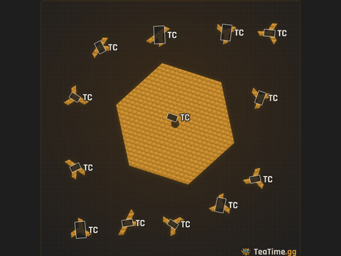Foundation footprint of Decagon Silo