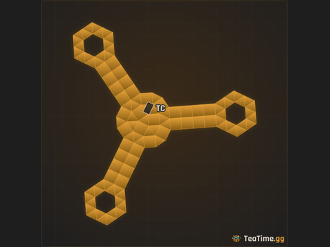 Foundation footprint of Fanged Triad