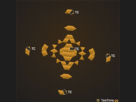 Foundation footprint of Talon Drum