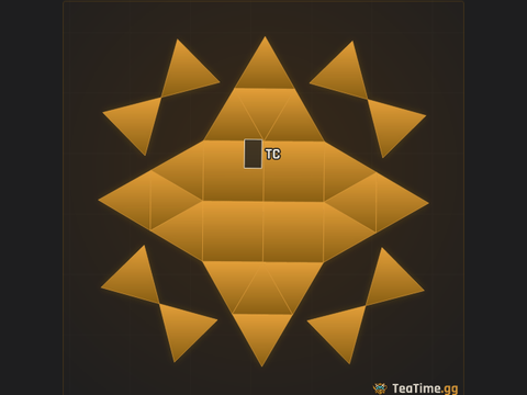 Foundation footprint of bavii's 2x2