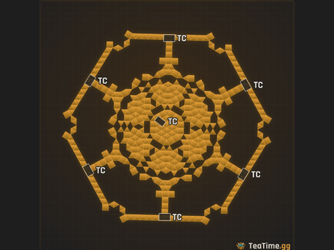 Foundation footprint of Fluted Rosette