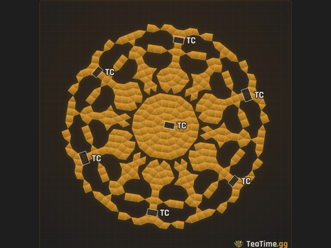 Foundation footprint of Vortex Caldera