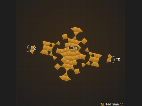 Foundation footprint of Twin Skiffs