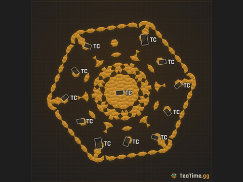 Foundation footprint of Hex Wreath